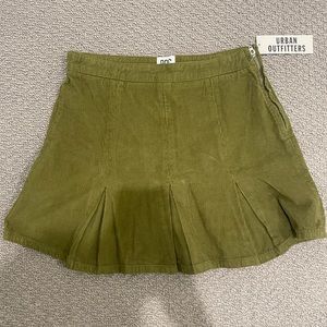 Green corduroy Urban Outfitters skirt